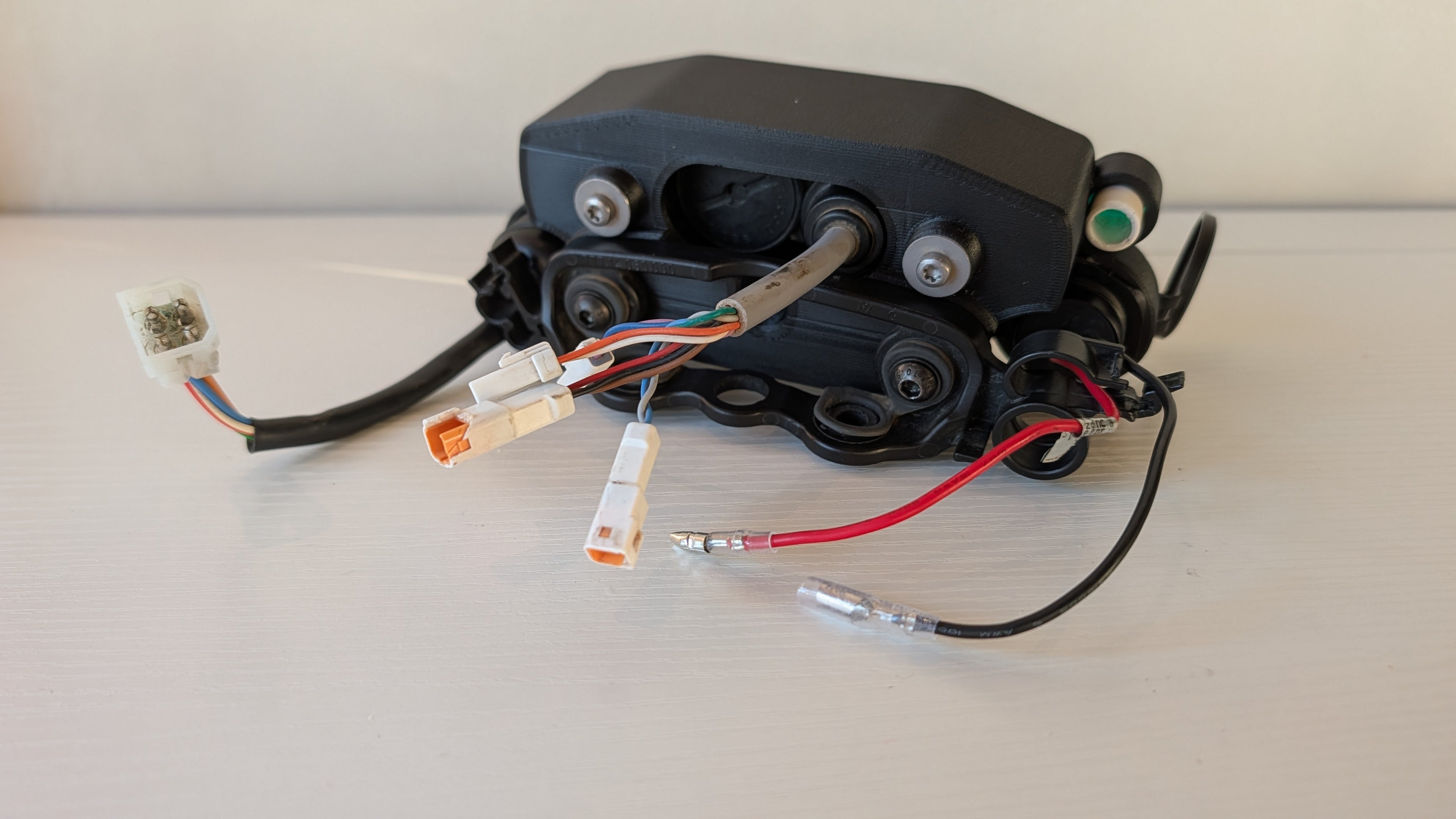 KTM EXC-F dashboard mount side profile with USB and ignition